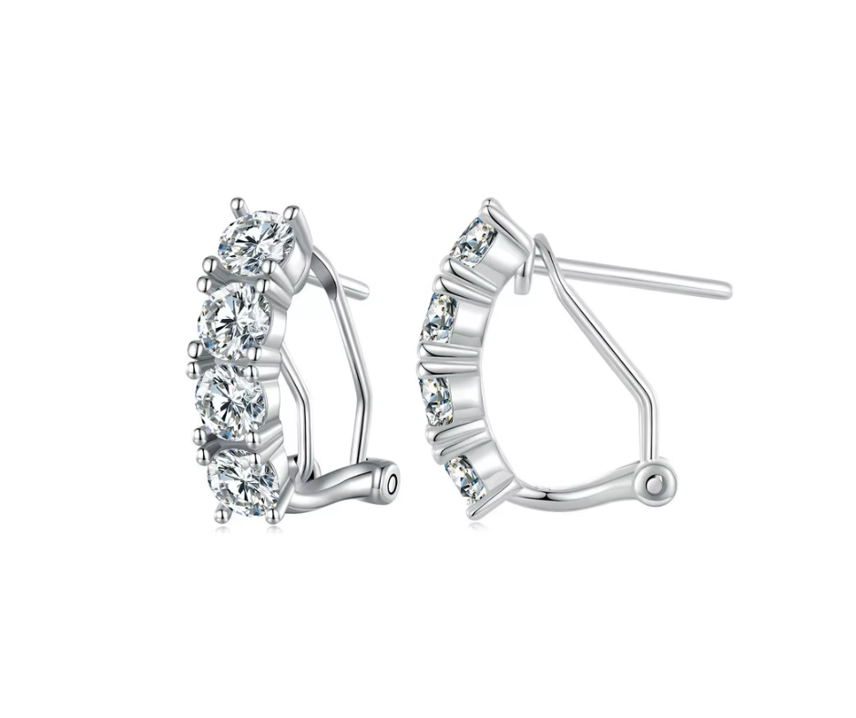 Aretes Clip 4 moissonita
