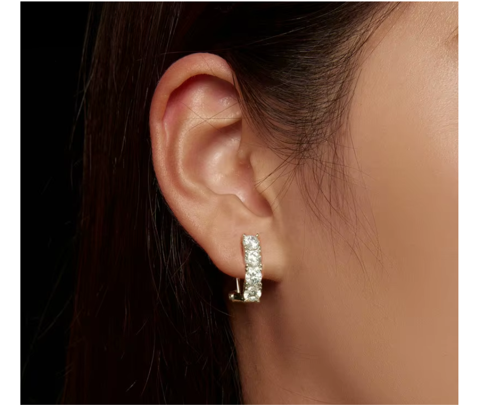 Aretes Clip 4 moissonita