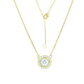 Collar OneStone Gold Halo 6mm